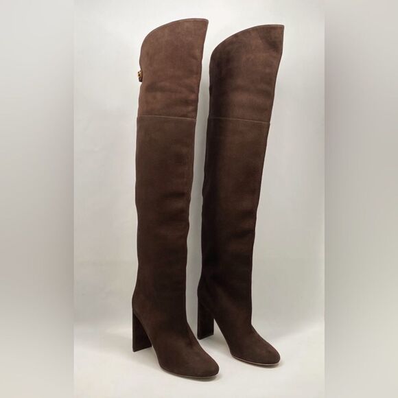 MAISON SKORPIOS Marylin Suede Over The Knee Boots size 40 - Picture 6 of 14